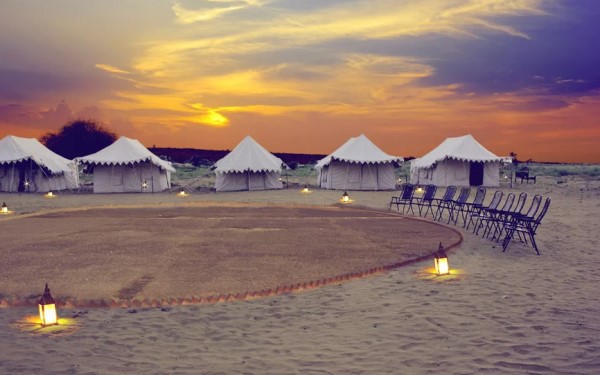 Desert camping Pushkar
